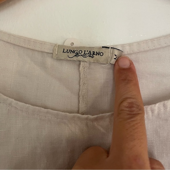 Lungo L'Arno 100% Italian Linen shirt size medium - Picture 2 of 4